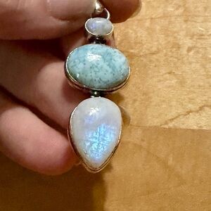 Elegant Silver and Blue Pendant Necklace